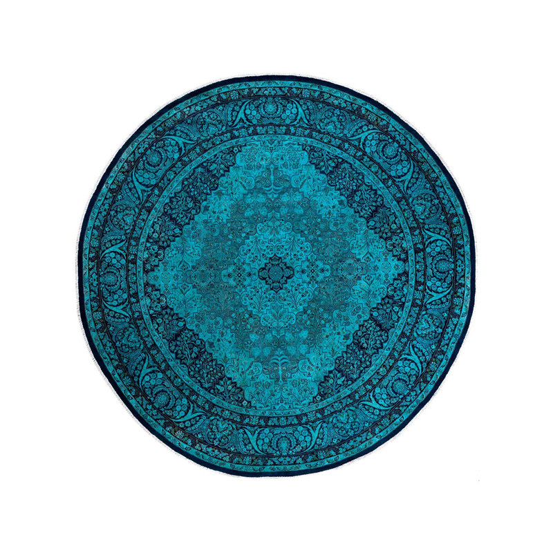 Overyed One-of-a-Kind Round 10'1" X 10'2" Hand Knotted Area Rug