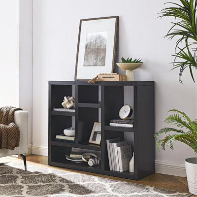 Open Wooden Open Shelf Bookcase, Freestanding Display Storage Cabinet With 7 Cube Storage Spaces, Floor Standing Bookshelf, Entryway, Living Room Storage Cabinet