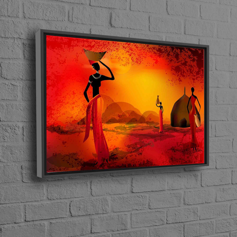Print on Canvas, Floater Framed Print without Mat, 80 cm H x 110 cm W, Black