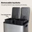 ABS Plastic,410 Stainless Steel,PP Step On Kitchen Trash Can - 60L