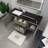 Castin 60" Wall-Mounted Single Left Sink Bathroom Vanity Set-976019374