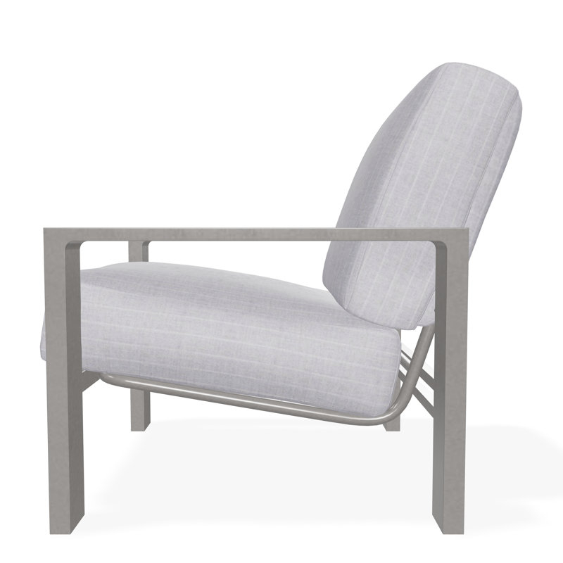 Larssen Outdoor Lounge Chair, Proven Denim, Warm Gray