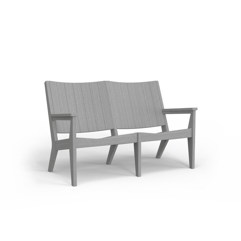 Mayhew Outdoor 2 - Seat Loveseat, Driftwood Grey