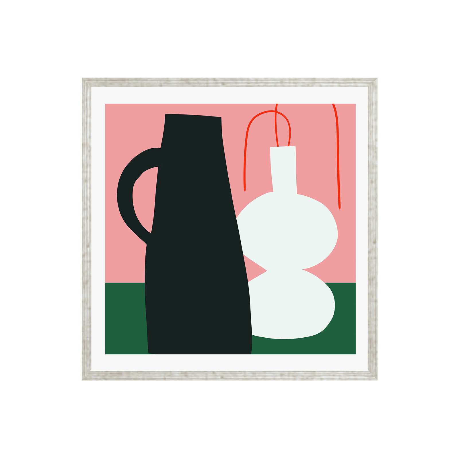 Honfleur 03 Modern Still Life by Marin Vaan Zaal, No, 12" H x 12" W x 0.75" D, Silver Floater Framed