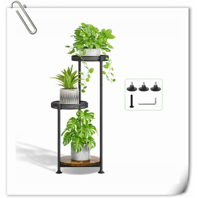 Plant Stand Indoor Outdoor Clearance, 3 Tier Metal Corner Plant Stands Shelf Holder, Tierd Stand Flower Shelf Display Rack For Living Room Balcony Gar