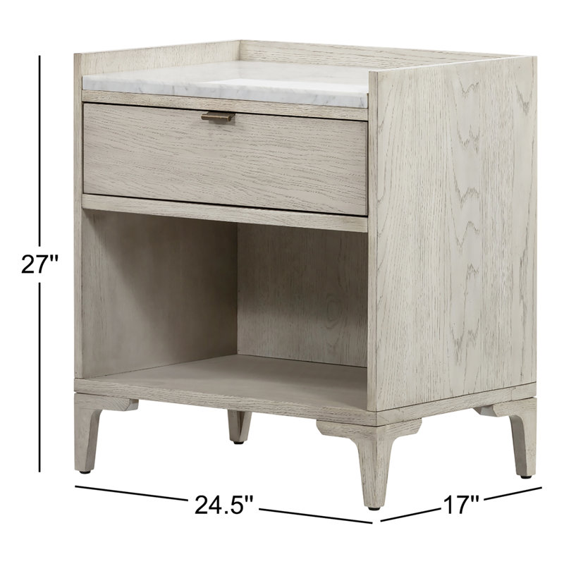 Viggo 1 - Drawer Solid Wood Nightstand