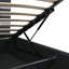 Structure de lit de jeu hydraulique moderne pour grand lit, lit plateforme Cyberpunk Esports Design pour joueurs, noir et gris