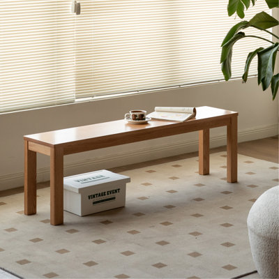 Banc de table en bois de chêne naturel pour salle à manger