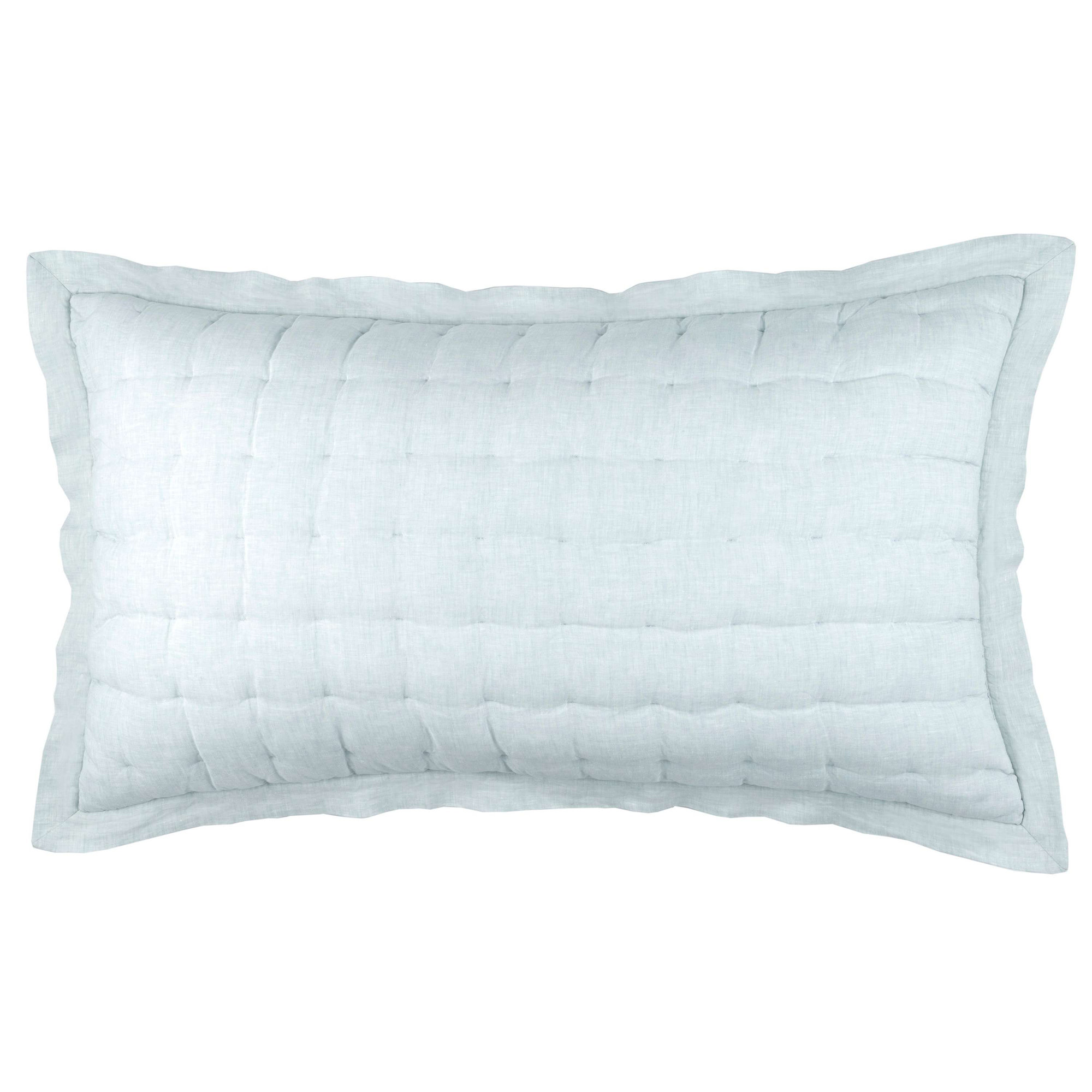 Lush Linen Puff Sham, King, Sky