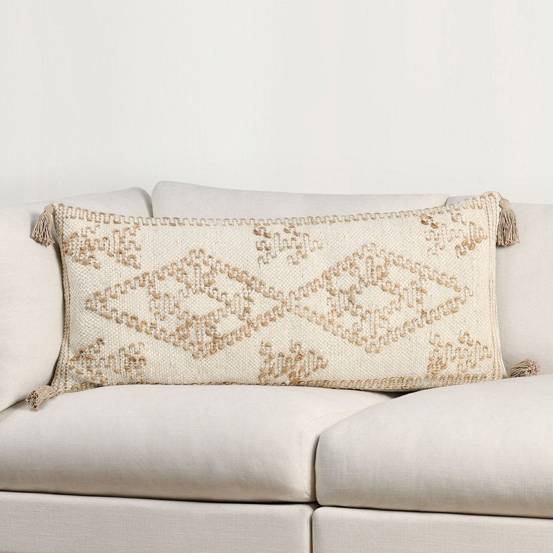 Ferri Lumbar Pillow Insert, Ivory/Natural