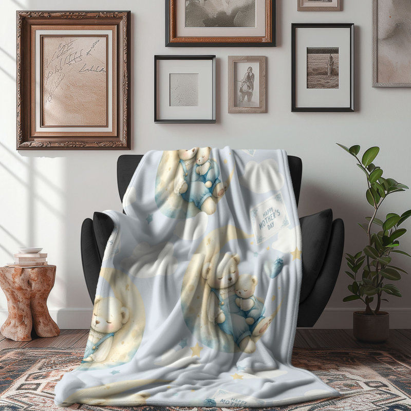 Maman - couverture de qualité supérieure 1 pièce, L 50 po x L 60 po