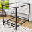  Metal Canopy Bed with Upholstered Headboard-1703354563-1703354562