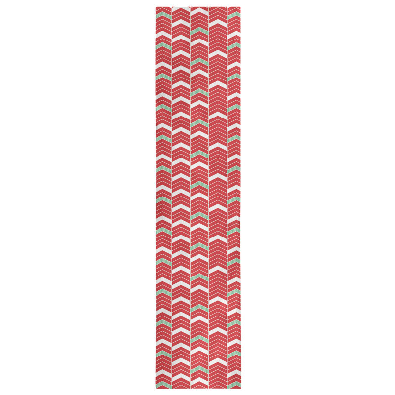 Chemin de table Festive Hol, L 90 po x l 16 po, Vert, Polyester