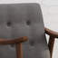Fauteuil en lin capitonné 25,25 po Banju-33352923