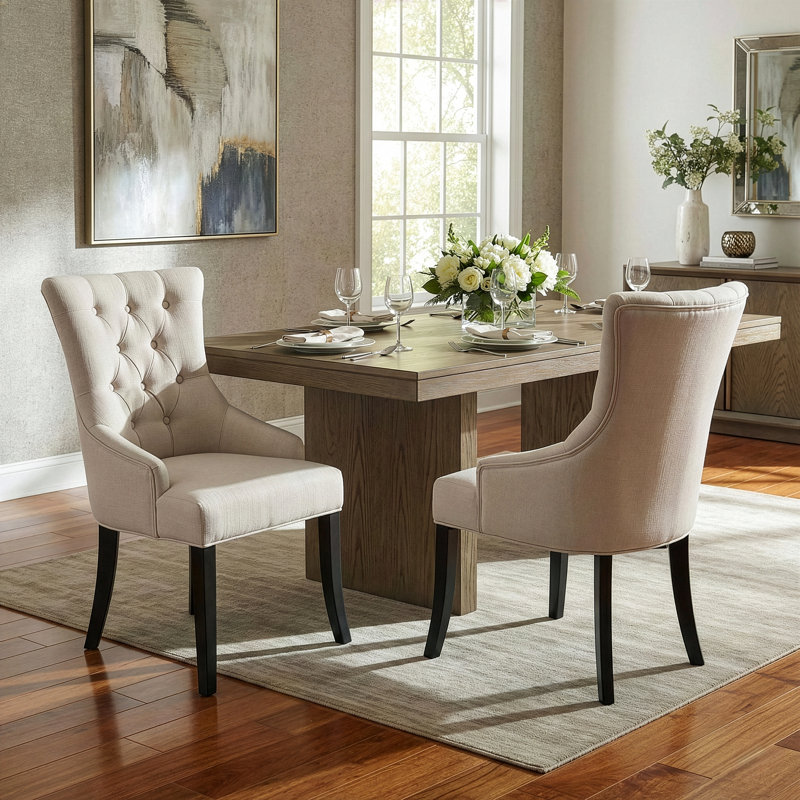Chaise rembourrée Chesterman, Beige