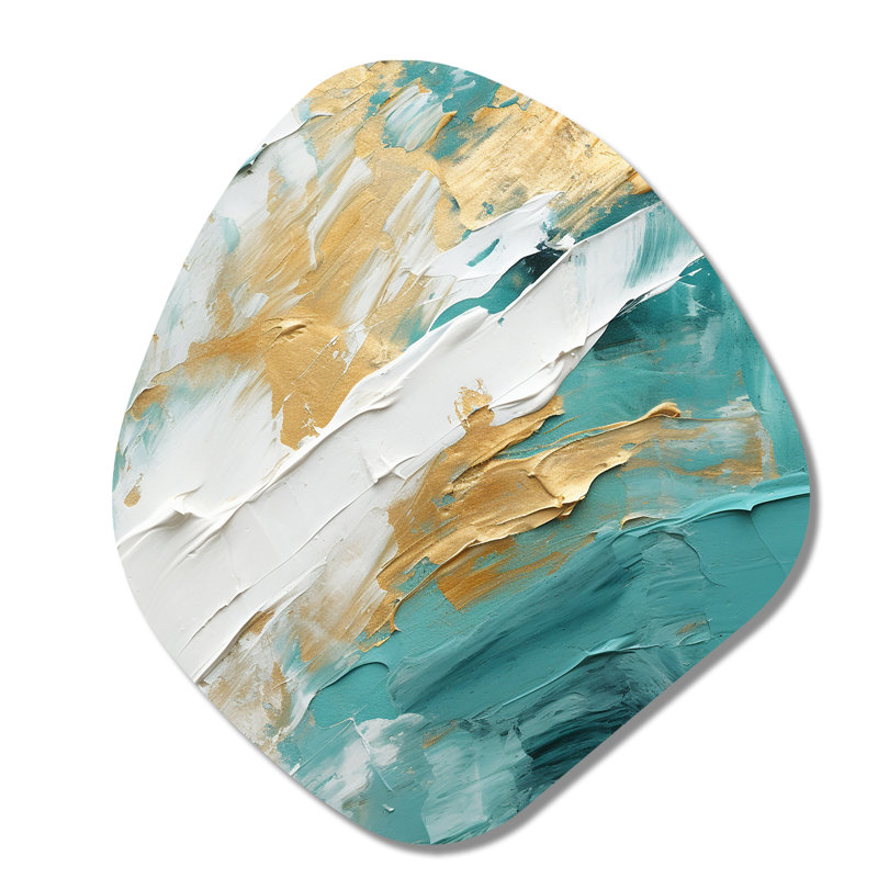 Caryl - Art mural asymétrique moderne en métal de forme nébuleuse Mid-Century, H 35 po x l 31 po