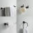 Stainless Steel Wall-Mounted 6-piece bathroom hardware set-121795467