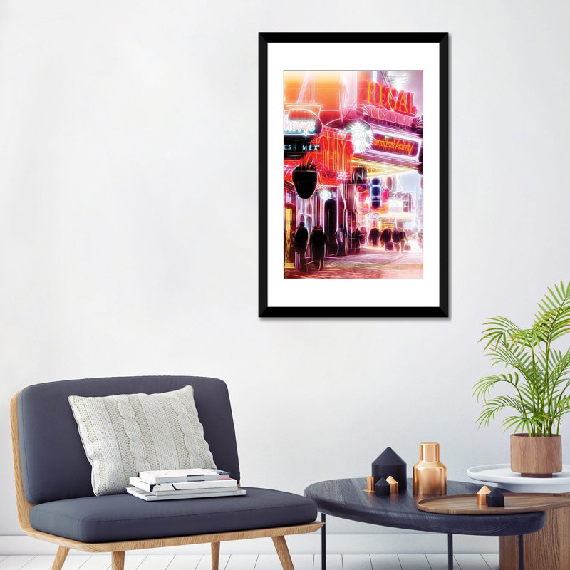 «Red Activite», reproduction d'impression sur toile, H 32 po x l 24 po x P 1 po, Papier d'art encadré noir, Blanc