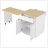 Fluted Kitchen Island With Extendable Dining Table For 4-6, Island Table With Power Outlet And Double-Side Storage, 2 Drawers And 2 Open Shelves-1898167830