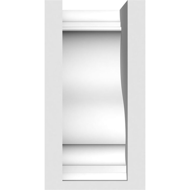 Scroll Standard Architectural Grade PVC Corbel, 8"H x 3"W x 4"D