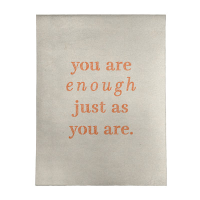 Tapis en chenille en polyester «You Are Enough Quote»