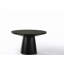 Table basse, table de bout et table de salon 3 pièces Jasper en ébène noir avec base