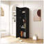 Armoire de rangement murale empilable noire