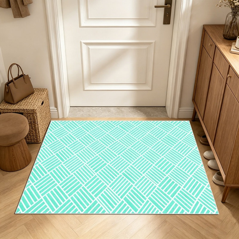 Modern geometric style carpet, washable carpet, suitable for living room, bedroom, kitchen and entrance, soft low-pile floor mat, minimalist abstract design