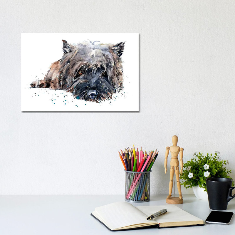 Cairn Terrier - Wrapped Canvas Painting, 20.32cm H x 30.48cm W