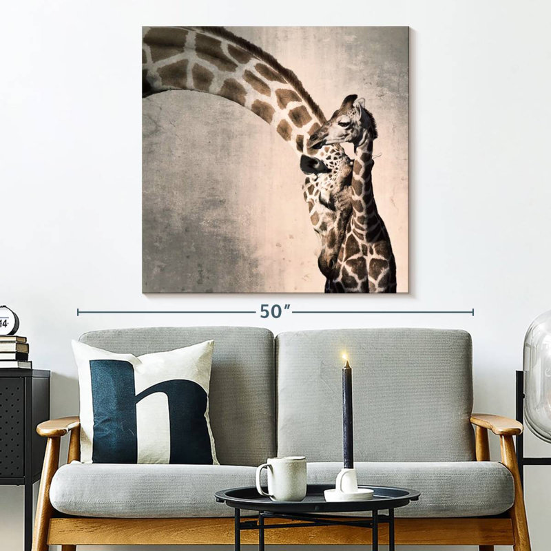 Brampt Mother And Son Giraffe, 33" H x 33" W
