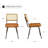 Bodnar Ratten Back Tufted PU  Upholstered Dining Side Chair-1494427624