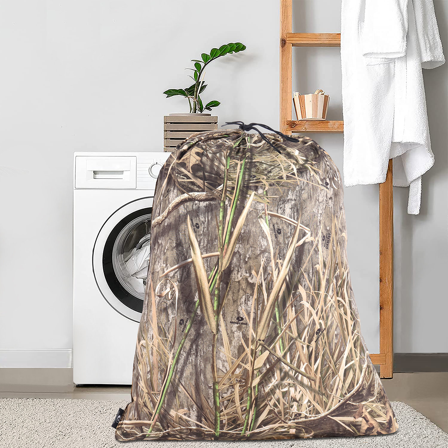 Mossy Oak Shadow Grass Habitat Laundry Bag Camouflage & Forest Theme