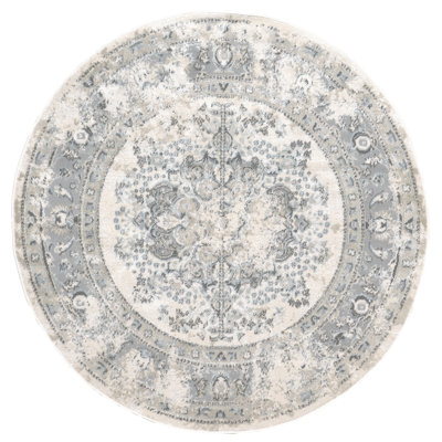 Andrus Oriental Silver Area Rug
