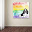 « arc-en-ciel basset hound », art sur toile-23105929