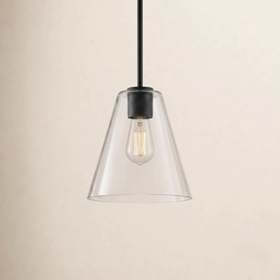 Hayden Dimmable Glass Cone Single Pendant Light