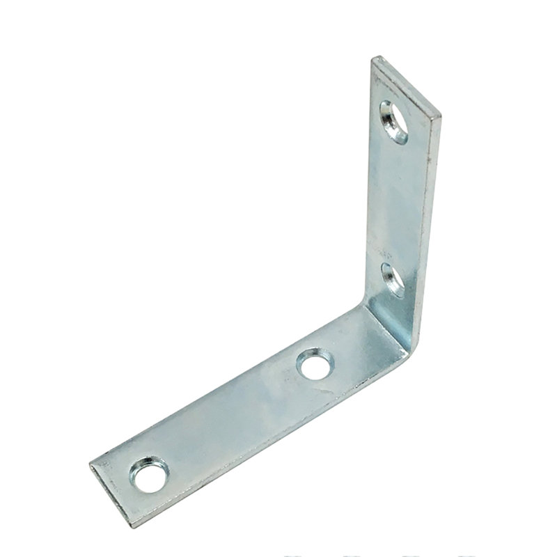 Support de coin Prime-Line, fabrication en acier, angle en L, H 5,2 po x l 3,55 po x P 0,85 po, Zinc