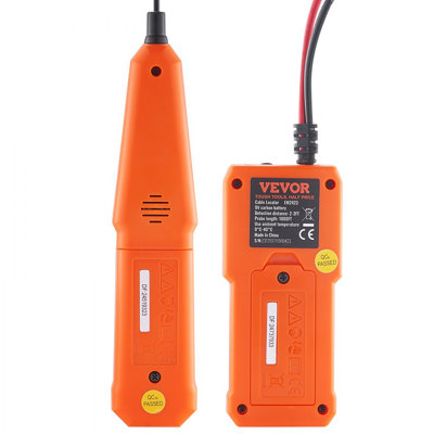 Underground Cable Locator, 6.5 FT Max. Detection Depth, Wire Tracer Break Detector Finder with Earphone, 3280 FT Max.Detection Length Cable Tester for Pet Fence Buried Sprinkler Valve Irrigation