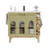 Silva 36" Bathroom Vanity With Integrated Sink, Reeded Glass Door & Open Shelves, Natural Wood Finish On Particle Board, Olive Green Cabinets-1089078607