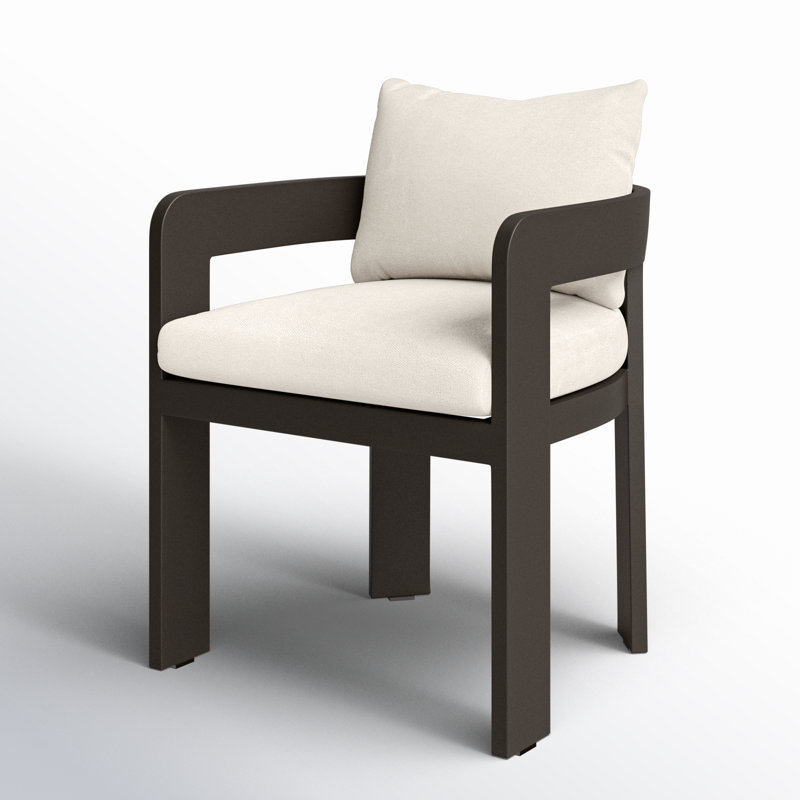 Jackson Outdoor Dining Armchair, Ellor Beige/Expresso