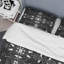 Paisley floral noir et blanc - ensemble de housse de couette abstrait - microfibre de polyester-1668308737