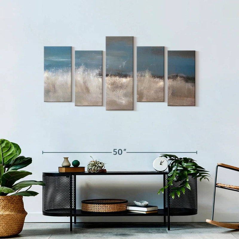 Avery Wild Sea Waves, H 24 po x l 49 po