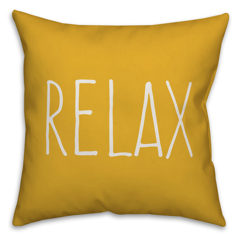 Outdoor Throw Pillow, Yellow, 18" x 18"