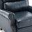 Ameiah Upholstered Navy Blue Faux Leather Manual Push Back Recliner Chair with Wingback-1515017470