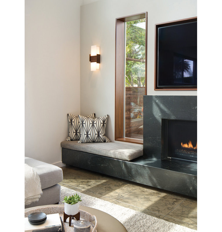 Acuo 2 - Light Flush Mounted Sconce, Dark Stained Walnut