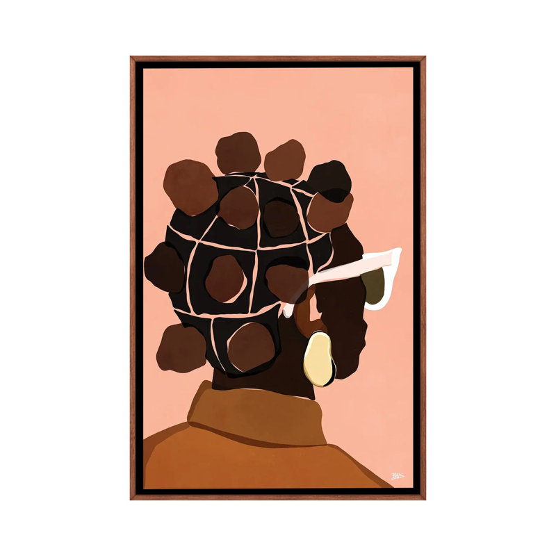 Ébène par Brie Nicole-impression d’art graphique, Pas de tapis, H 26 po x l 18 po x 1,5 po