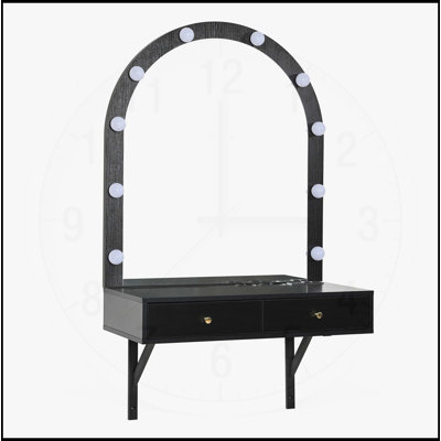 Bureau de maquillage flottant polyvalent avec des fonctionnalités avancées et un grand espace de rangement
