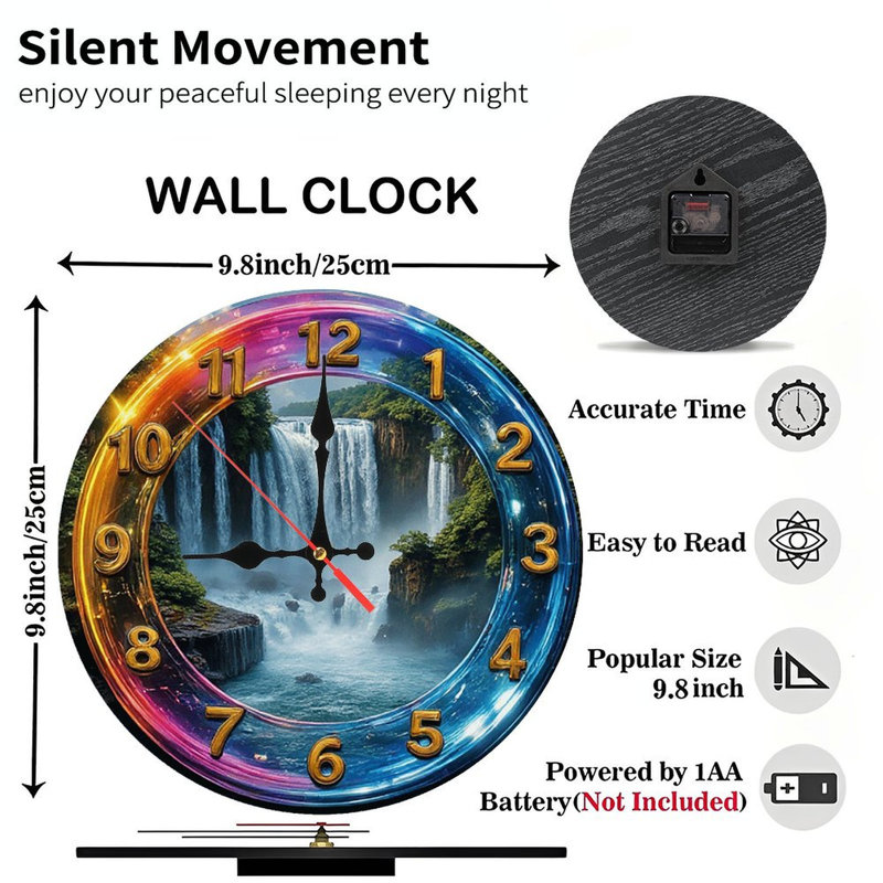 Waterfall Nature Wall Clock Home Decor