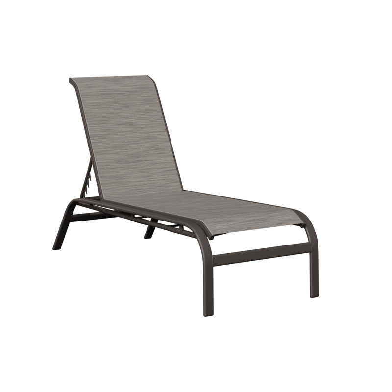 Chaise longue sans accoudoirs Berlin Gardens Murphy, Graphite moucheté, Beige foncé