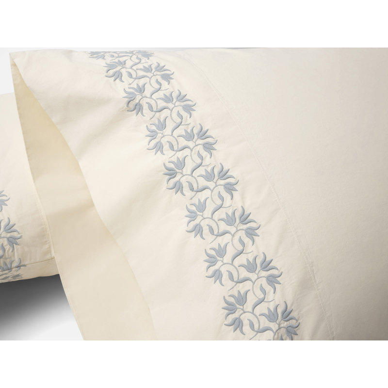 Refined Organic Percale Pillowcase Set, Seal Lily, Standard/Queen