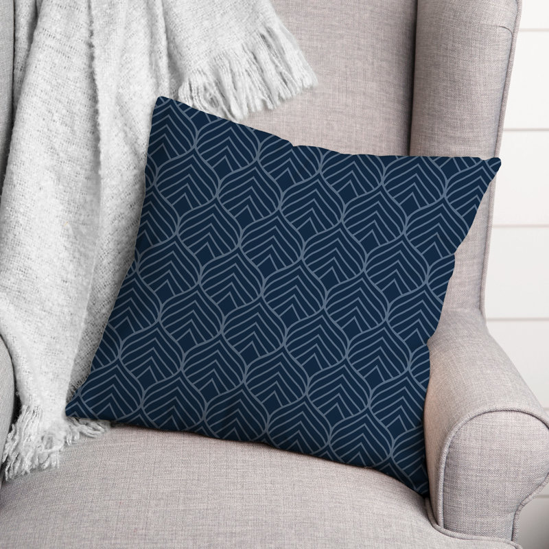 Geo Leaf Pattern 9 Throw Pillow